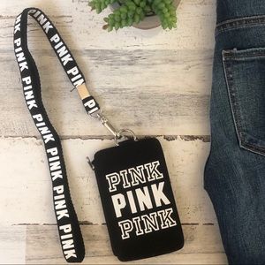 Victoria’s Secret Pink lanyard wallet keychain